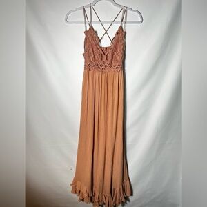 Free People Rust Maxi Dress